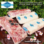 Beef Sirloin AGED BY GOODWINS Australia STEER young cattle (Striploin / New York Strip / Has Luar) frozen brand Harvey/Midfield ROAST MINI 2" 5cm (price/pc 800g)